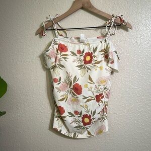 Lime Ricki cold shoulder tie straps tankini